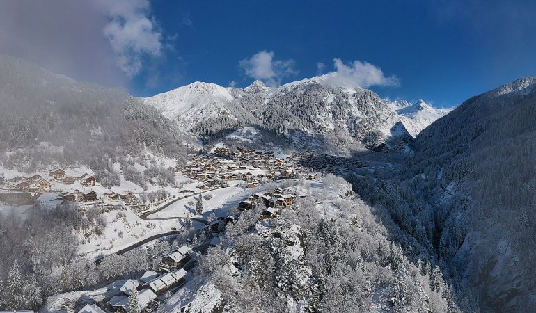 vue aérienne de La Plagne